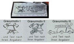Gravurschild im Schmuckrahmen