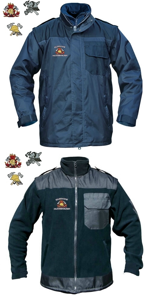 5 in 1-Jacke Commander Stickmotiv