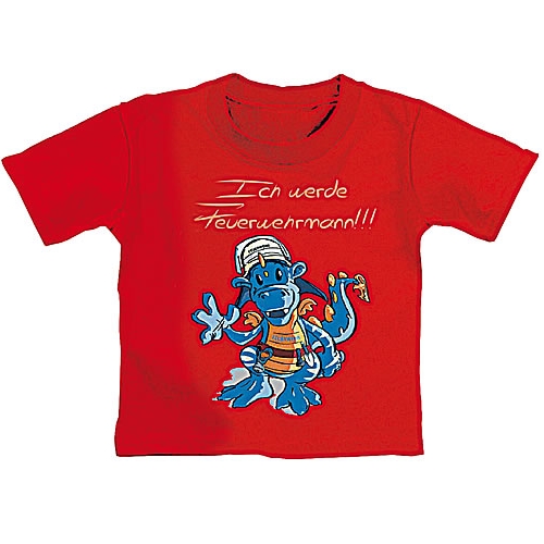Kid‘s T-Shirt „Drache... Ich werde Feuerwehrmann´