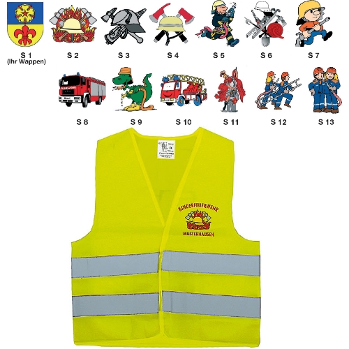 Standard-Warnweste + Motivdruck