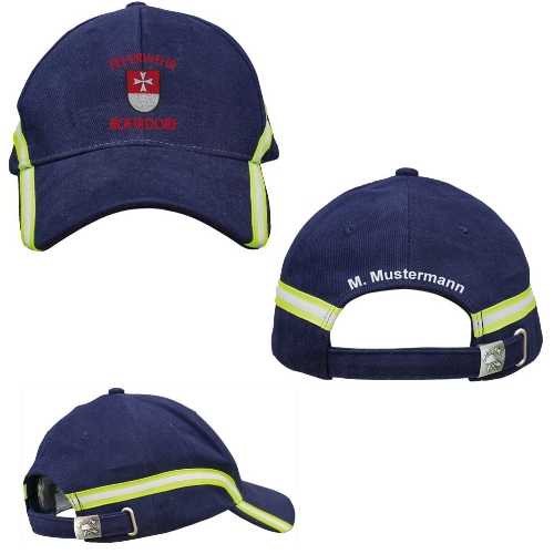 Feuerwehrcap „112-Spezial“ NAVY WAPPEN + Name