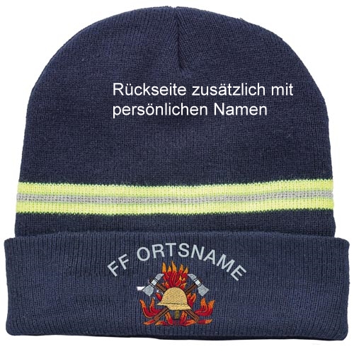 Thinsulate Beanie „112-Spezial“ NAVY Stickmotiv + Name