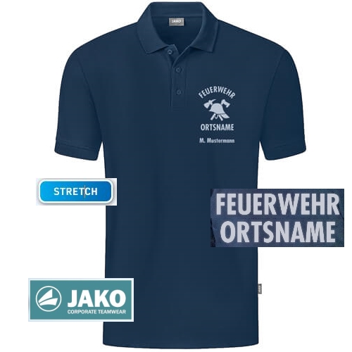 JAKO Polo-Shirt ORGANIC STRETCH FF+ORT