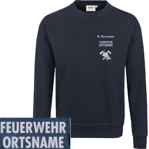 HAKRO Sweatshirt 475 VS+RS FEUERWEHR+ORT