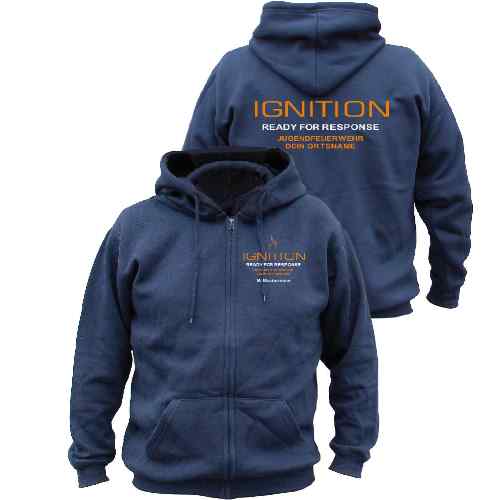 Kapuzensweatjacke Transfers Design M bis S