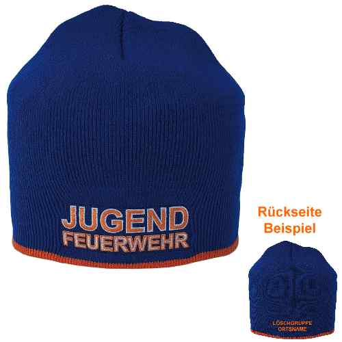 Strickmütze JF BLUE-ORANGE + ORT
