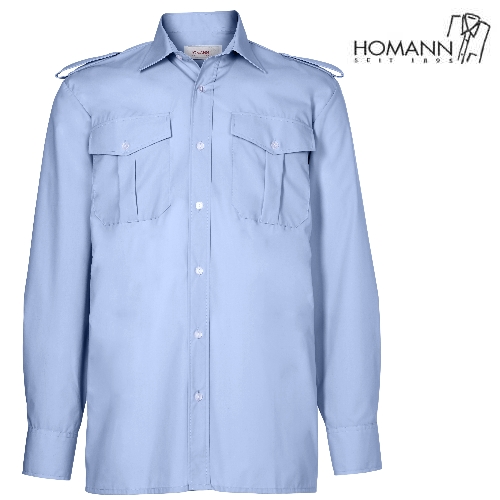 Diensthemd HOMANN hellblau, 1/1 Arm