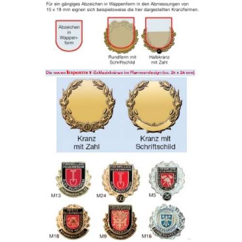 Mehrpreis für unterlegte Kränze + Zahl od. Schild