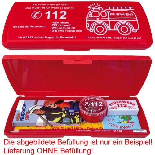 Feuerwehr-Stiftebox OHNE Füllung