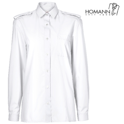 Damenbluse HOMANN weiß, 1/1 Arm Übergröße
