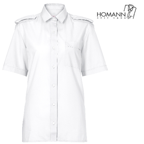 Damenbluse HOMANN weiß, 1/2 Arm Übergröße